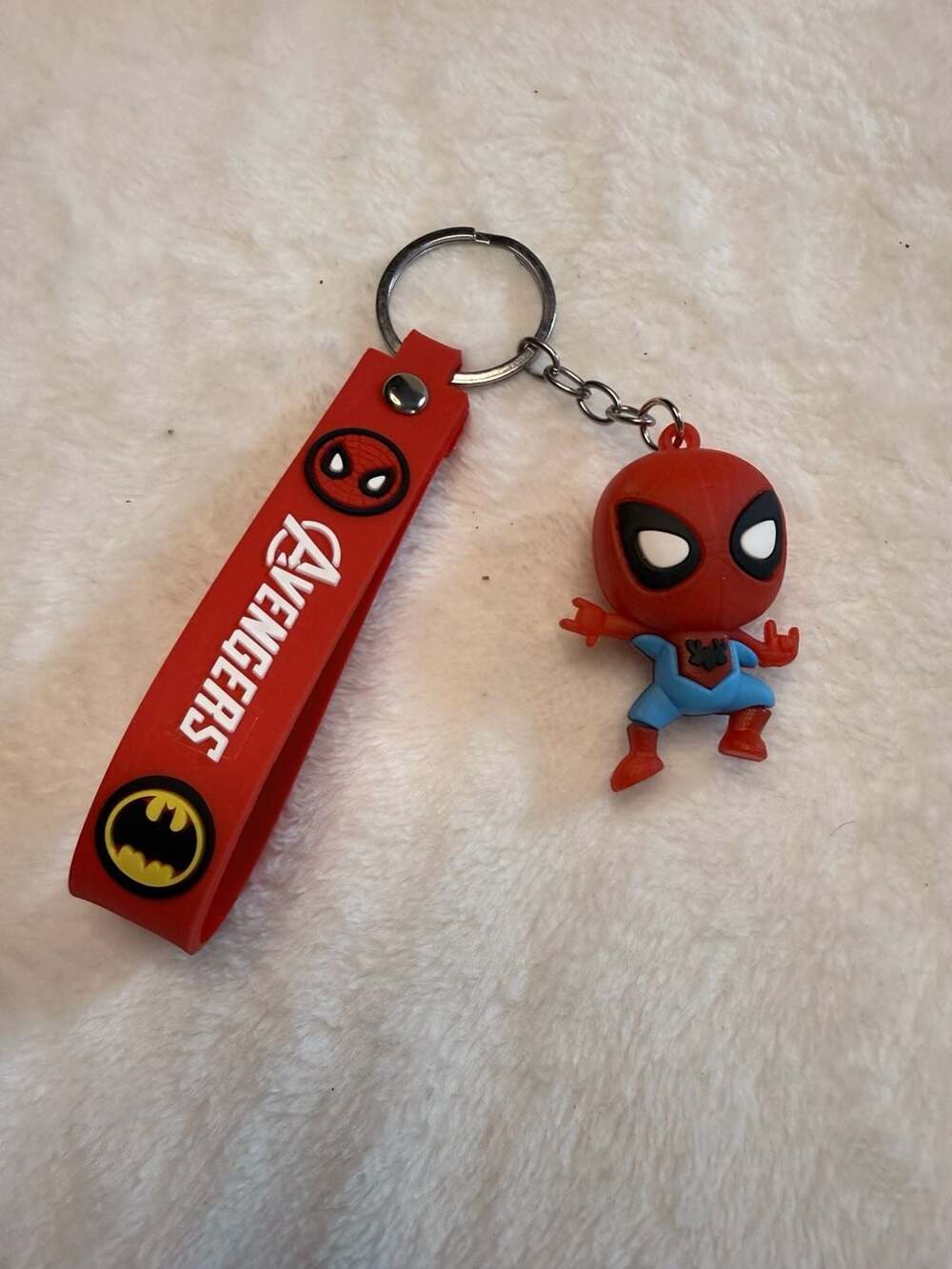 Avengers Spider-Man Silicone Figural Keychain with Strap